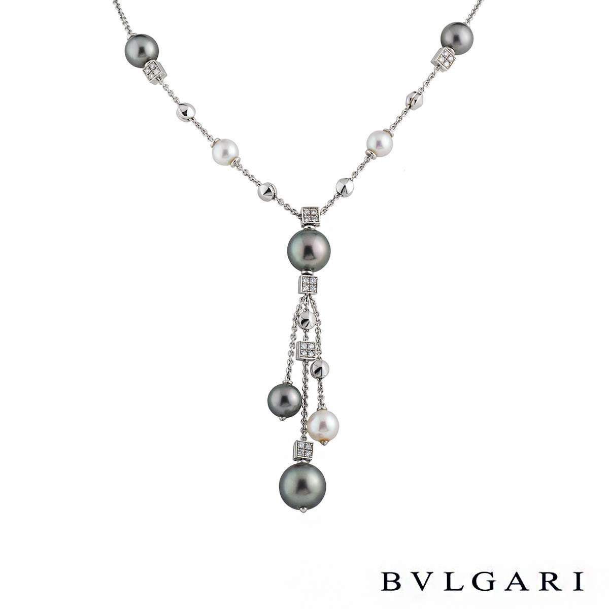Bvlgari Lucea Diamond & Pearl Necklace | Rich Diamonds